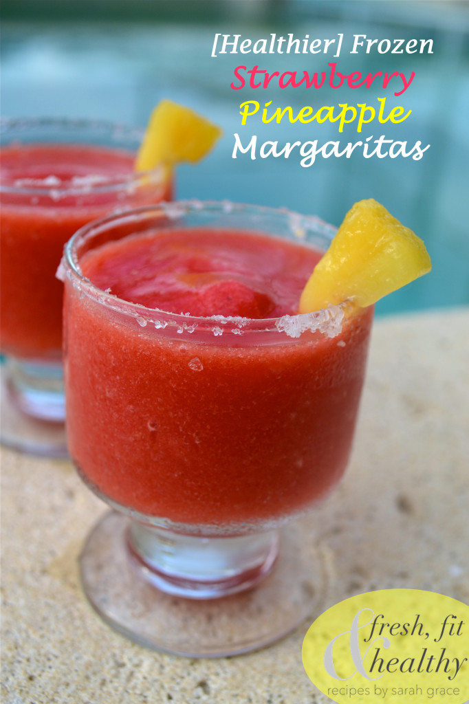 Healthier Frozen Strawberry Pineapple Margaritas - Fresh Fit N Healthy