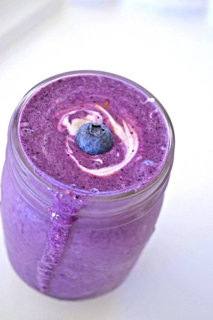 high protein blueberry smoothie