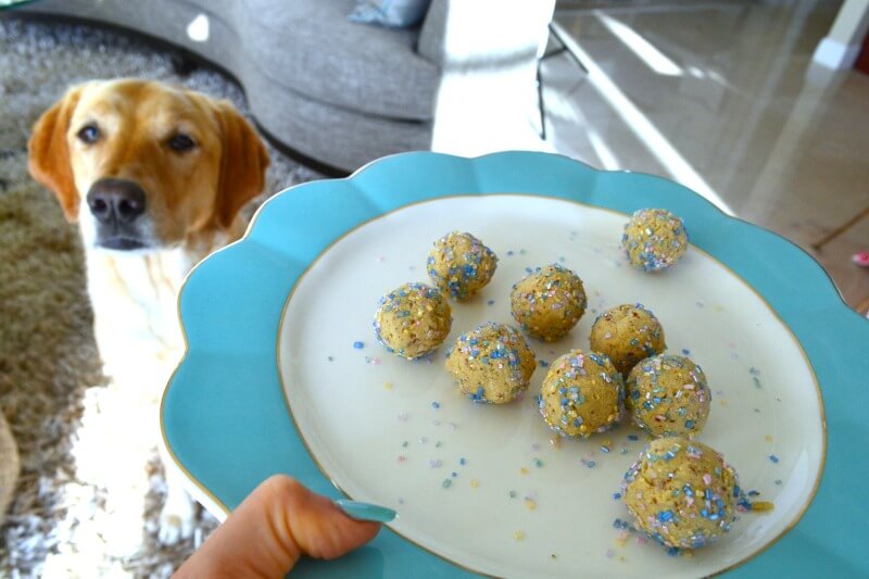 protein birthday cake bites